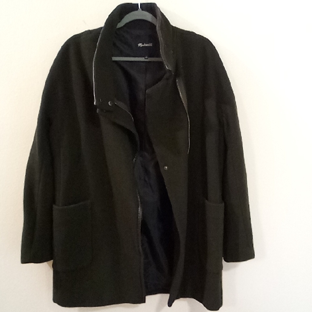 Men's Black Wool Coat